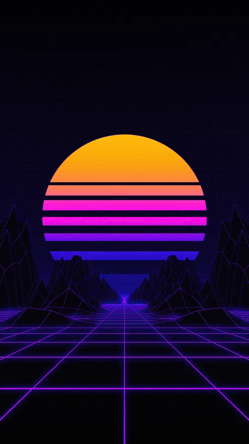 Retrowave background