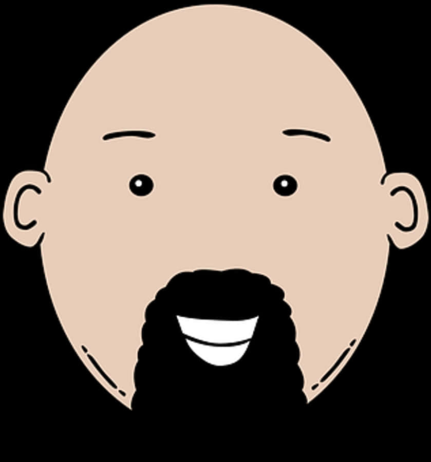 Bald Cartoon Manwith Beard