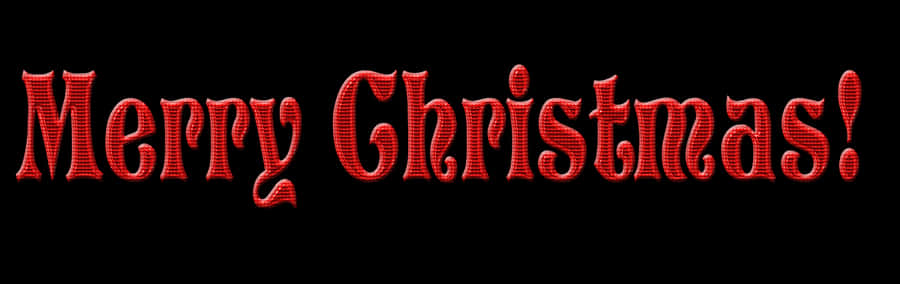 Merry Christmas Red Textured Message