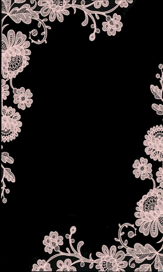 Elegantes schwarzes Blumenmuster