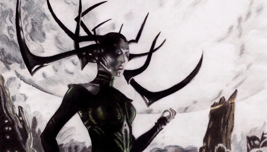 Evil Hela Drawing Wallpaper
