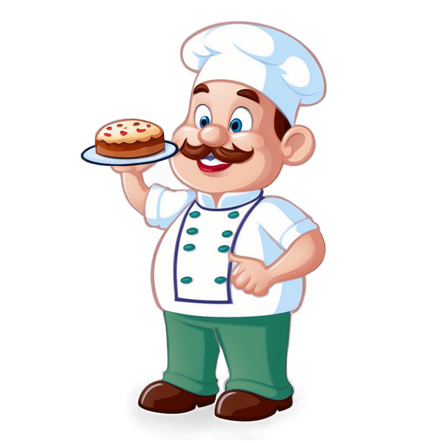 Male Baker Cartoon PNG 06292024