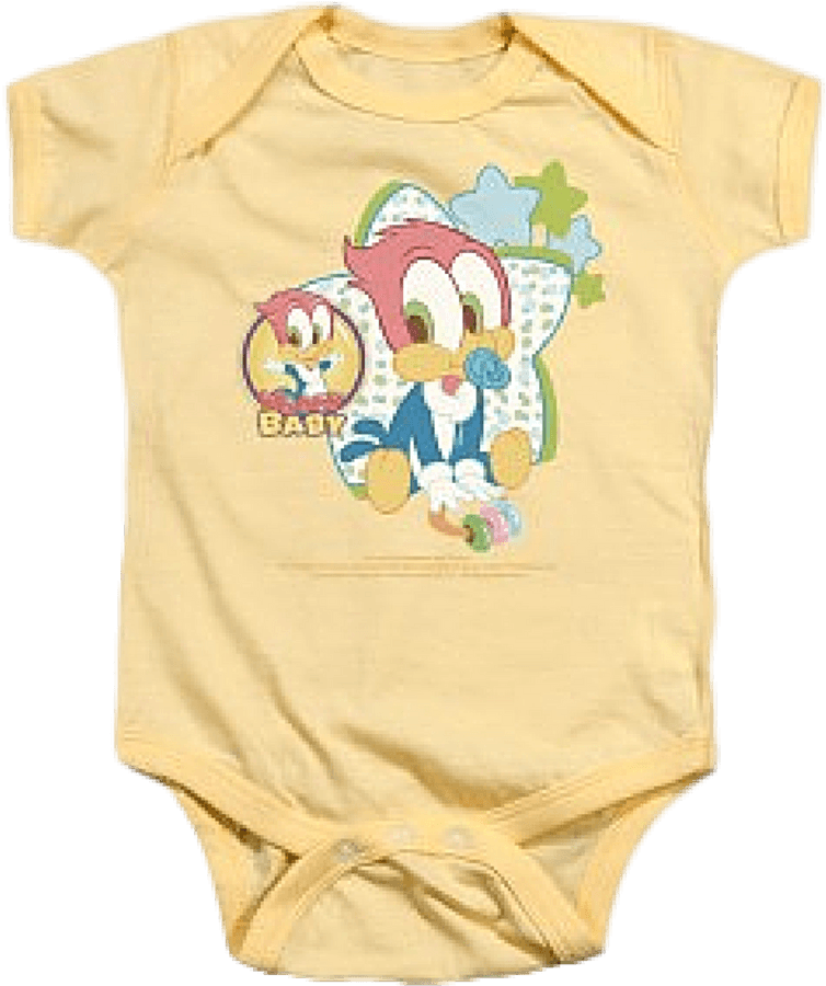 Animated Woodpecker Baby Onesie