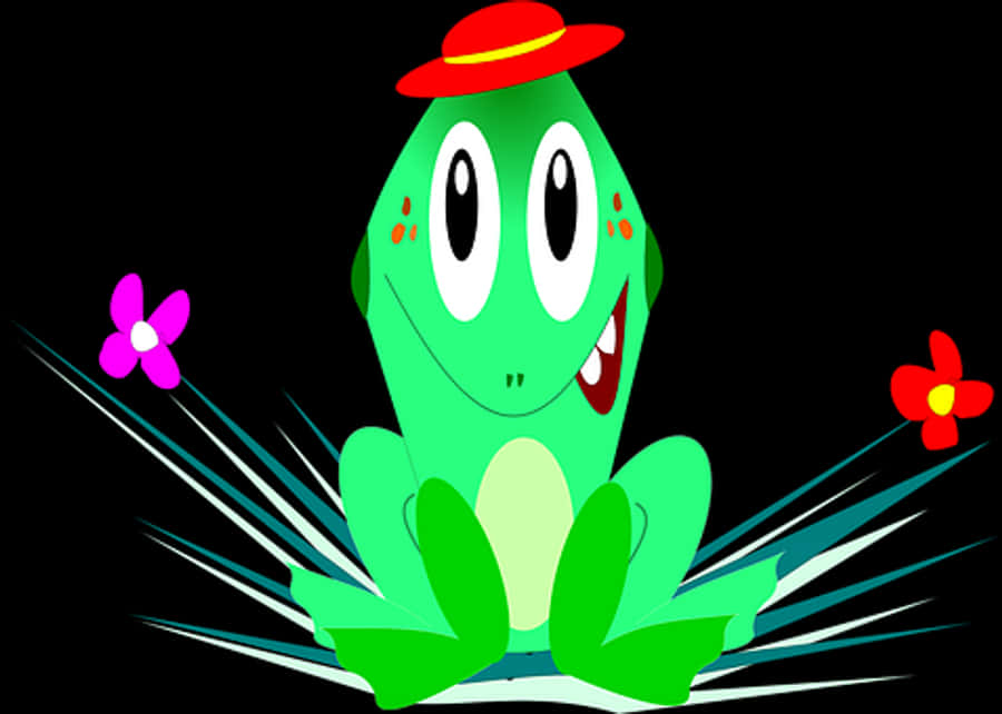 Happy Frog With Hat