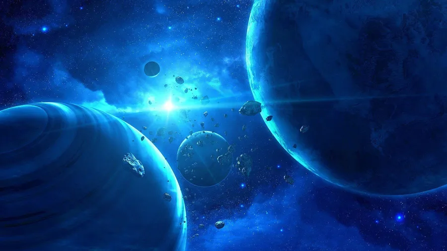 Blue Space Background