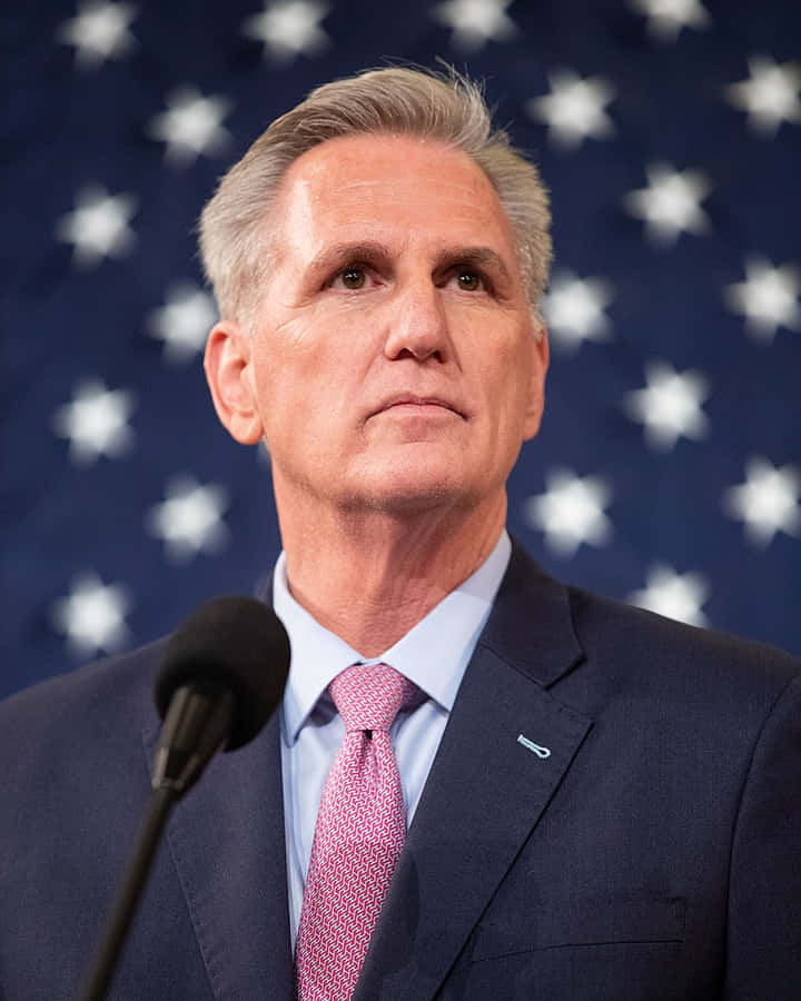 Kevin McCarthy Portrait With Flag