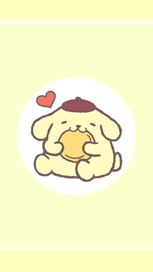 Cachorro Cartoon Pompompurin Amor
