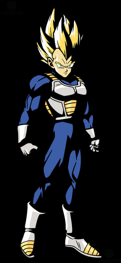 Enafslappet Vegeta, der forbereder sig på at frigive sin kraft.