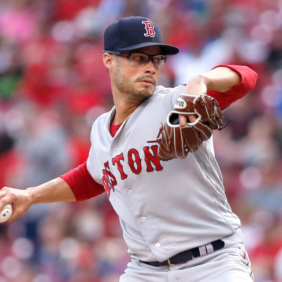 Boston Red Sox Pitcher in Aktion