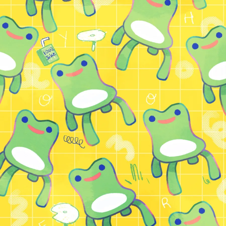 Happy Frogs Pattern