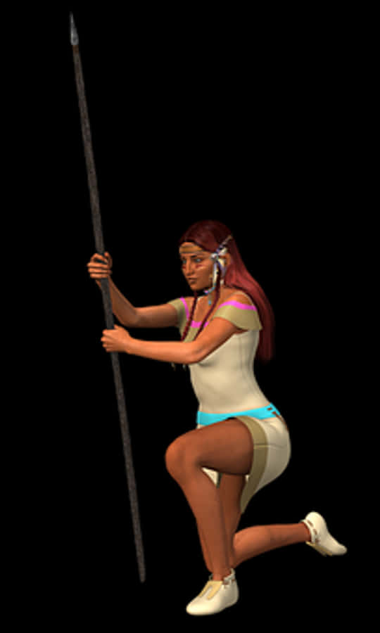 Warrior Woman3 D Character