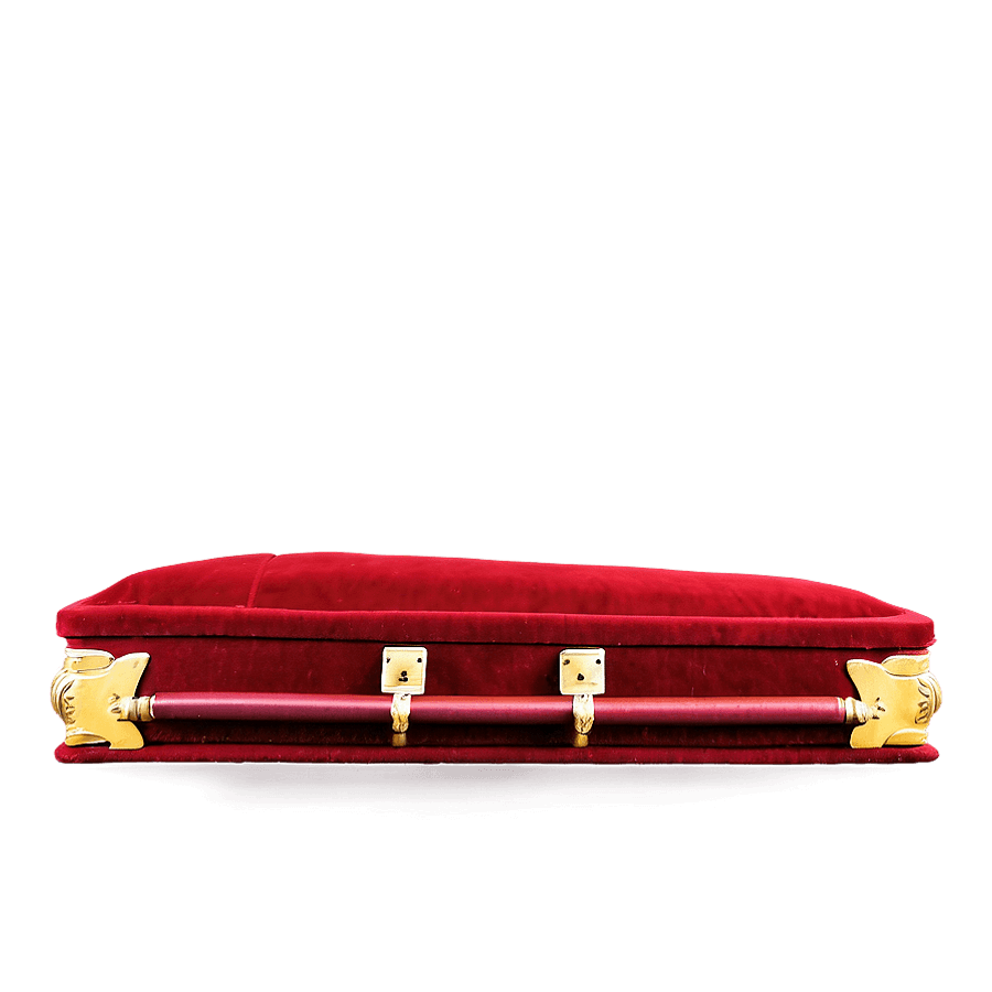 Regal Red Velvet Casket PNG byr95