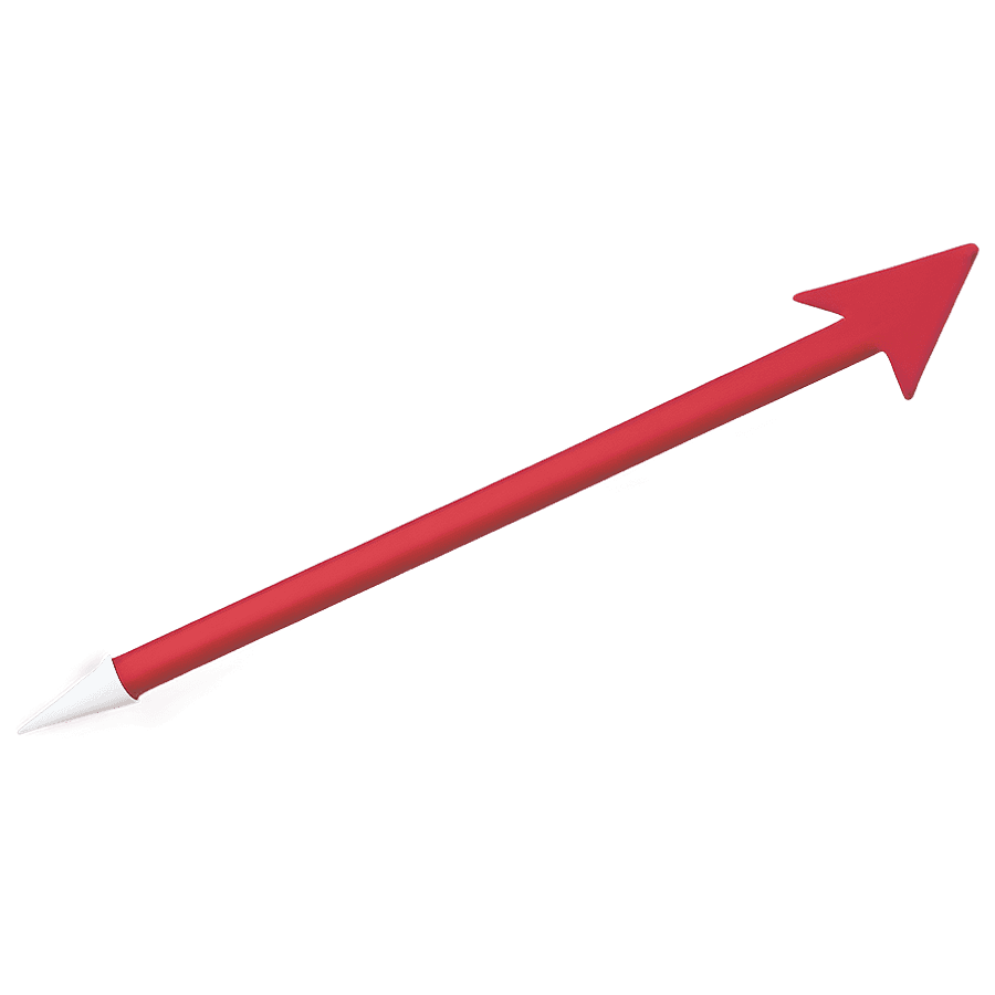 Red Arrow Bending PNG hty85