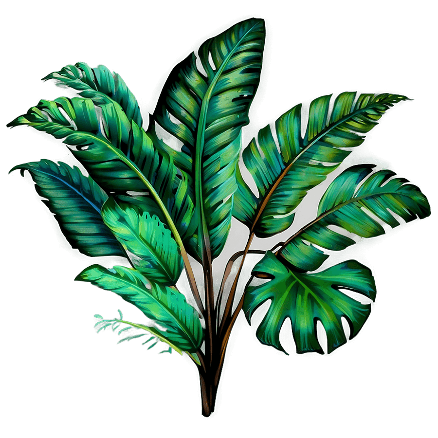 Tropical Palm Leaves PNG 75