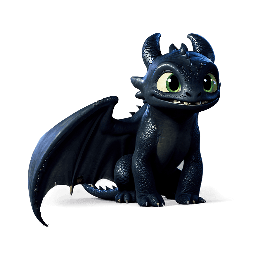 Toothless Side View PNG 06112024
