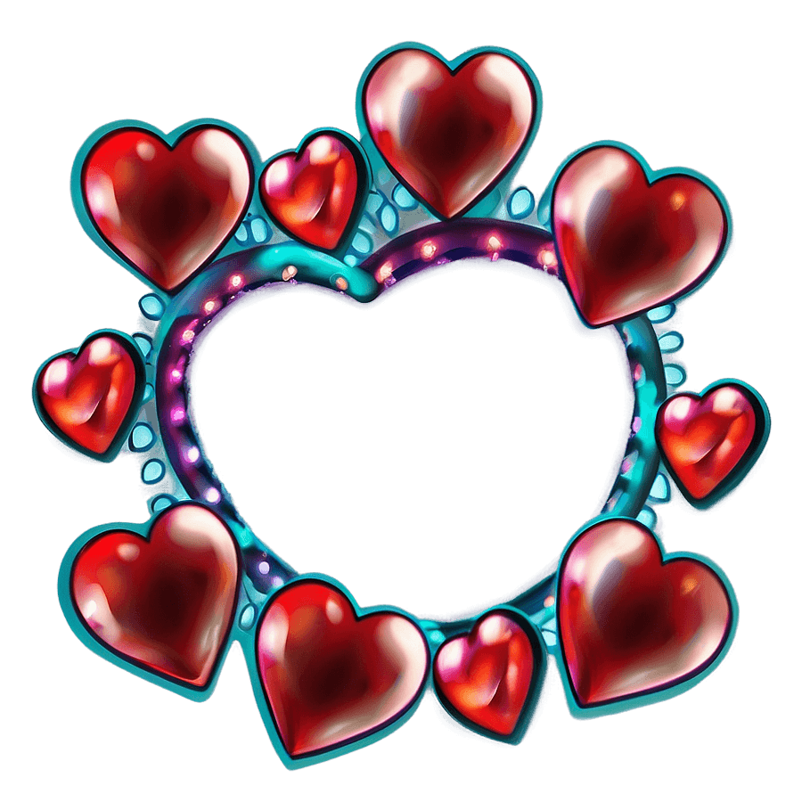 Cartoon Heart Pattern PNG tpv