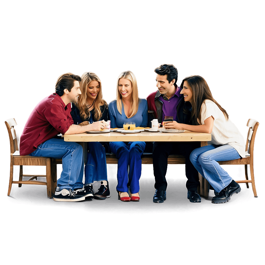 Friends Show 10 Seasons Collage PNG ubh52