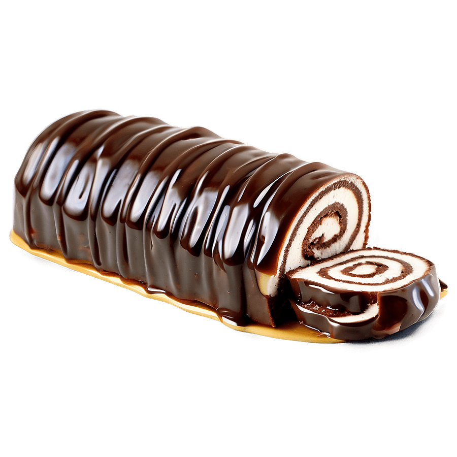 Chocolate Drizzled Jelly Roll PNG 17