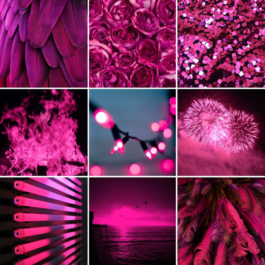 Magenta Collage Ästhetik