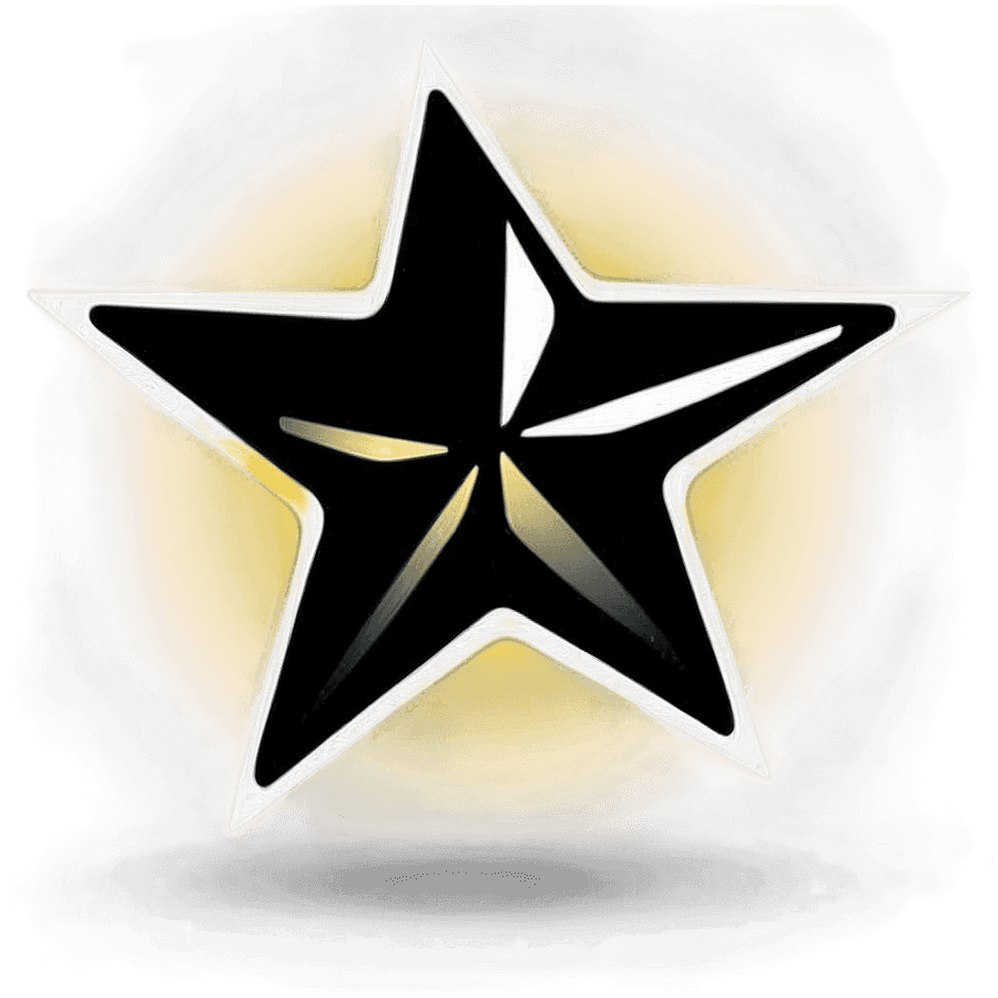 Black Star Vector PNG dwh82