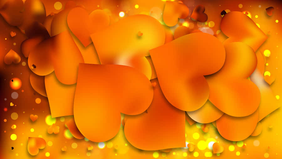Orangehjerte 2667 x 1500 baggrundsbillede