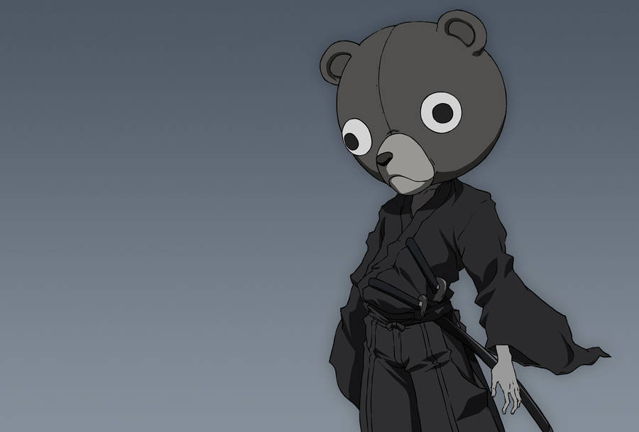 Download 8k Samurai Wearing Bear Head Wallpaper | Wallpapers.com