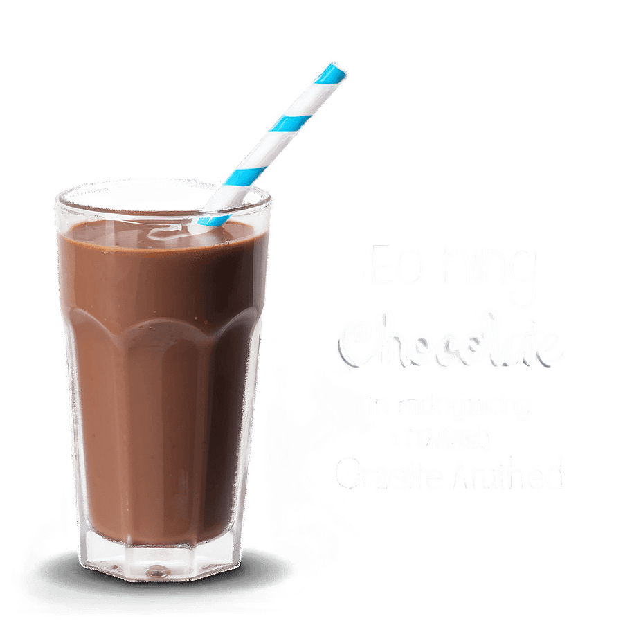 Chocolate Milk in Rustic Setting PNG 47