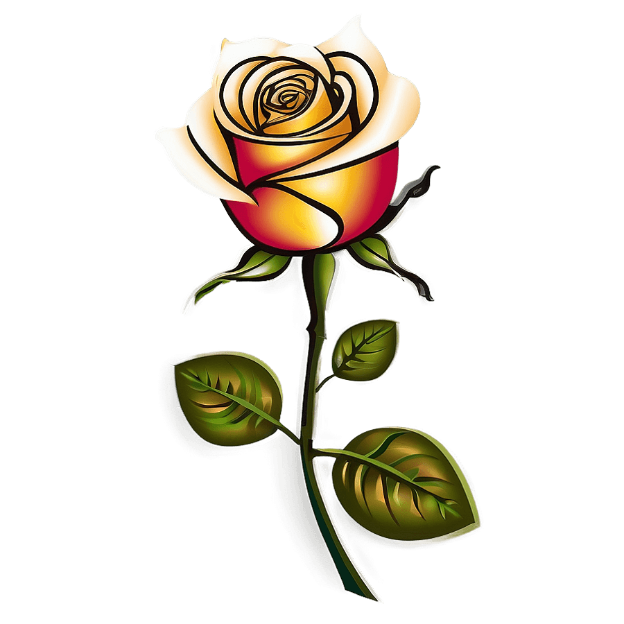 Vibrant Vector Rose Pattern PNG tmi76