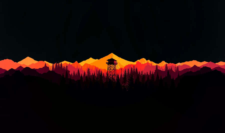 Firewatchim Wald 2440x1440 Amoled-Hintergrund
