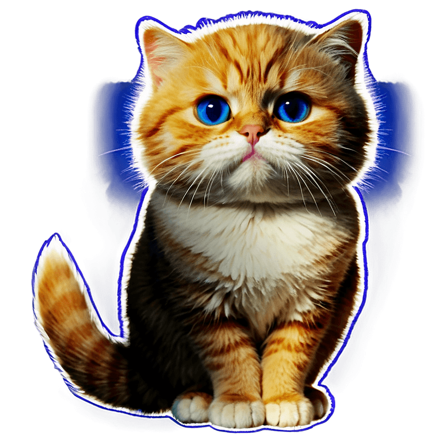 Pop Cat Cartoon Style PNG pvw