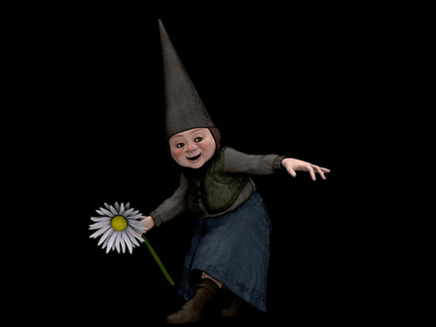 Smiling Gnome With Flower