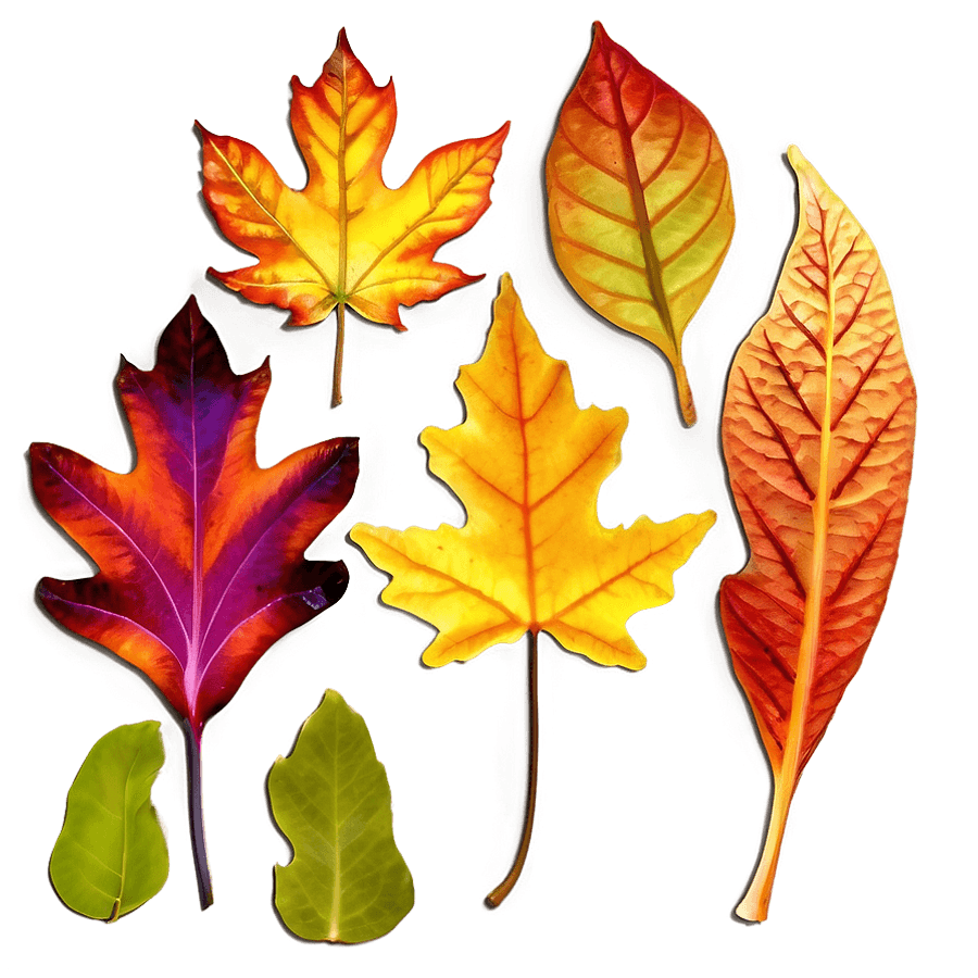 Vibrant Autumn Leaves PNG 05242024