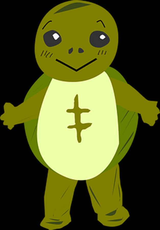 Smiling Cartoon Turtle