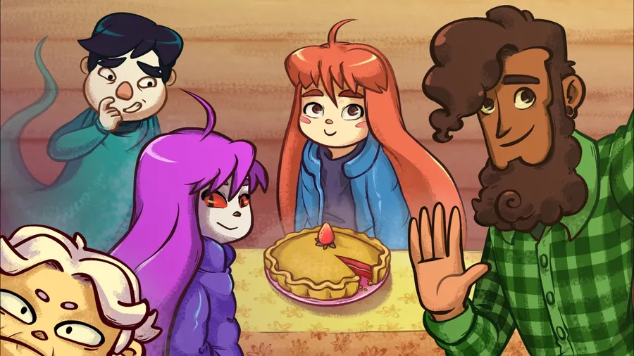 Celeste pixel game characters wallpaper
