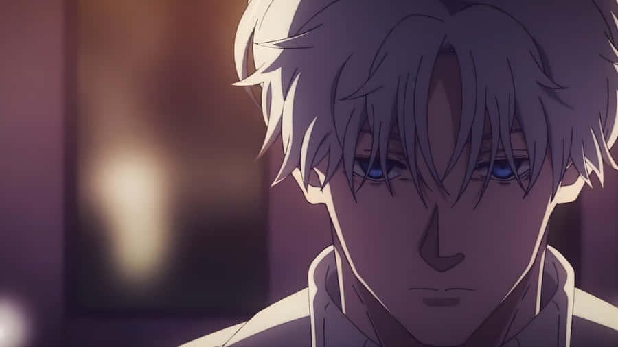 Kalter blauer Augen Anime-Bösewicht