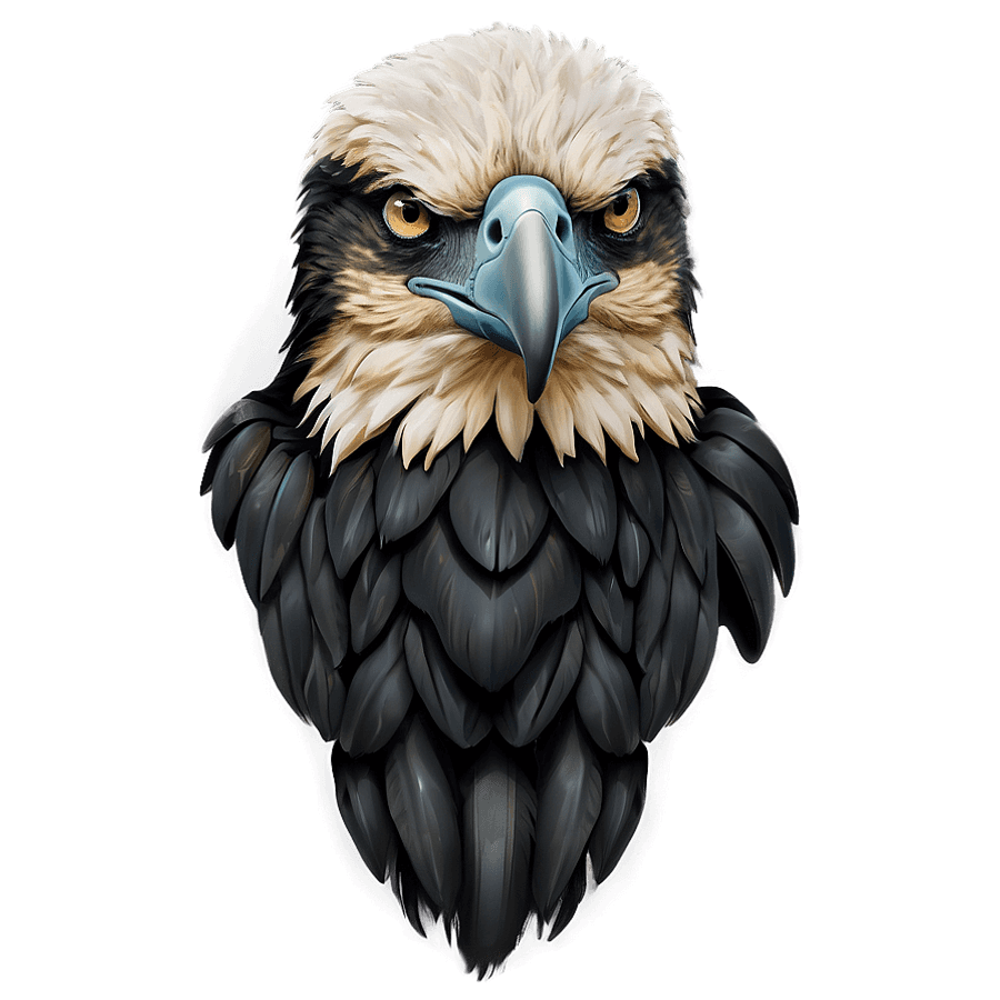 Black and White Eagle Head PNG 66