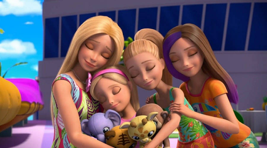 Barbie Birthday Group Hug