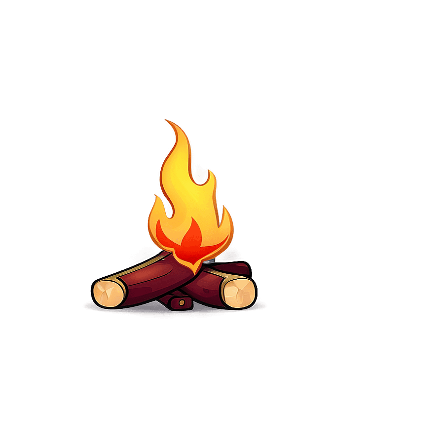 Bright Cartoon Fire PNG 06282024