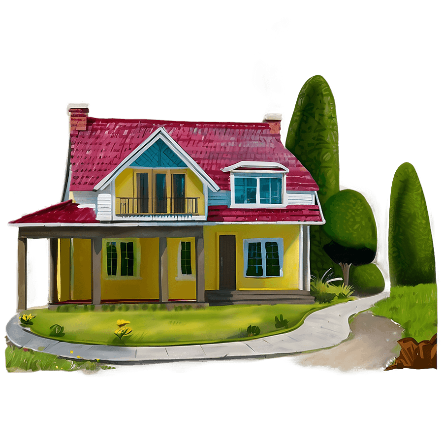 Grandiose Big House Sketch PNG uss41