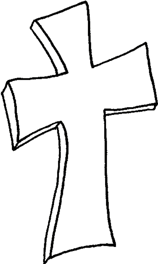 Hand Drawn Christian Cross Doodle