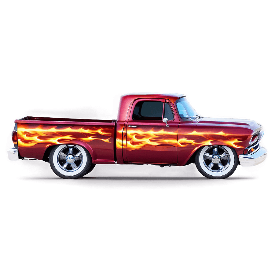 Chevy Truck with Flames PNG 85