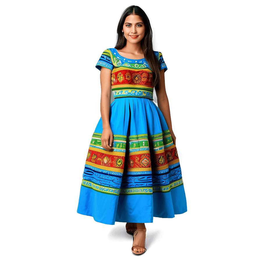 Latin American Traditional Dresses PNG 27