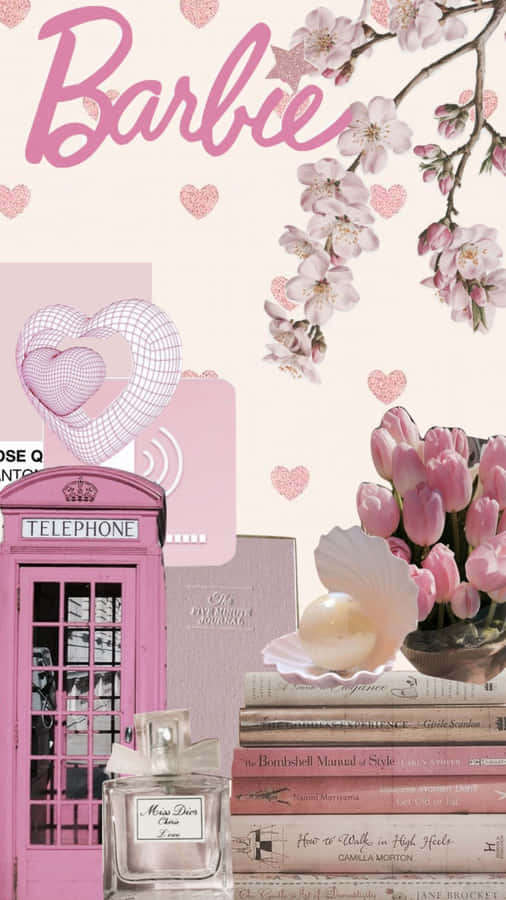 Colagem Inspirada na Barbie Rosa