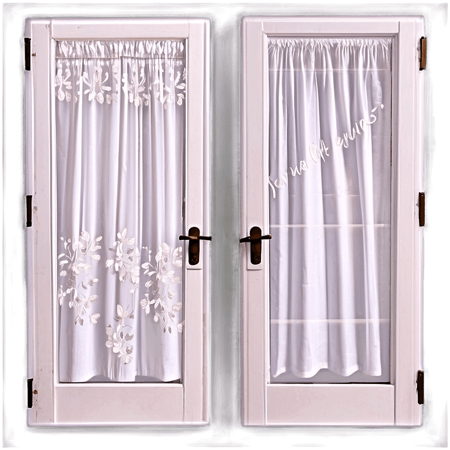 White French Door Curtains PNG 25