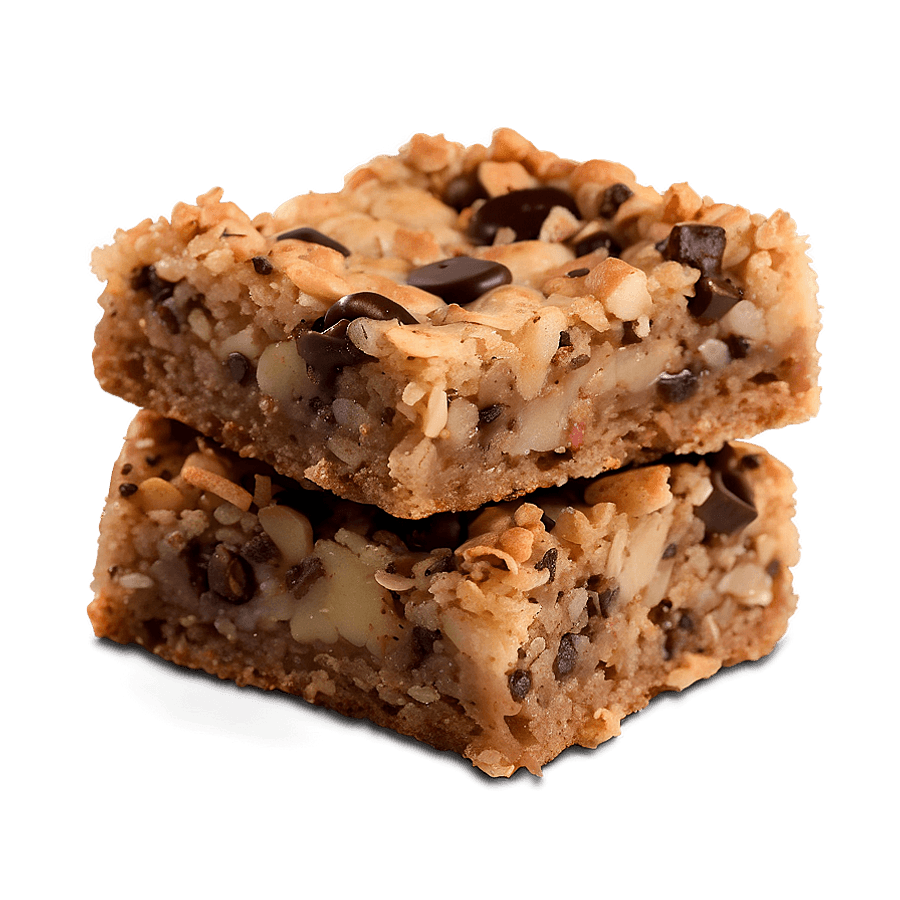 Chocolate Chip Flapjack Squares PNG kvm