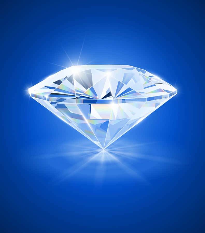Reineblaue Diamanten leuchten hell auf dunklem Hintergrund.