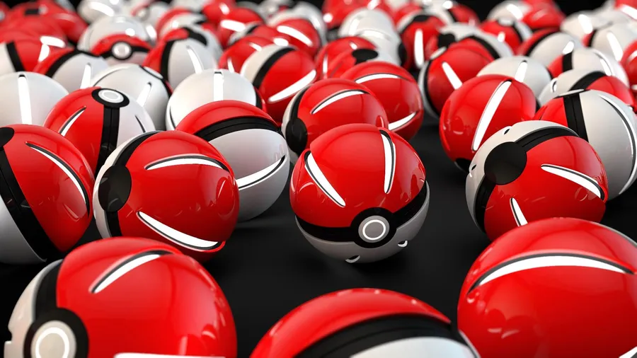 Pokeball Array Desktop Wallpaper