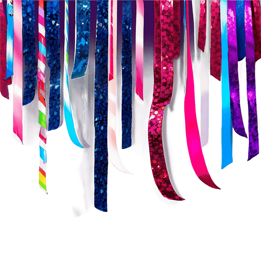 Glitter Party Streamers PNG 06282024