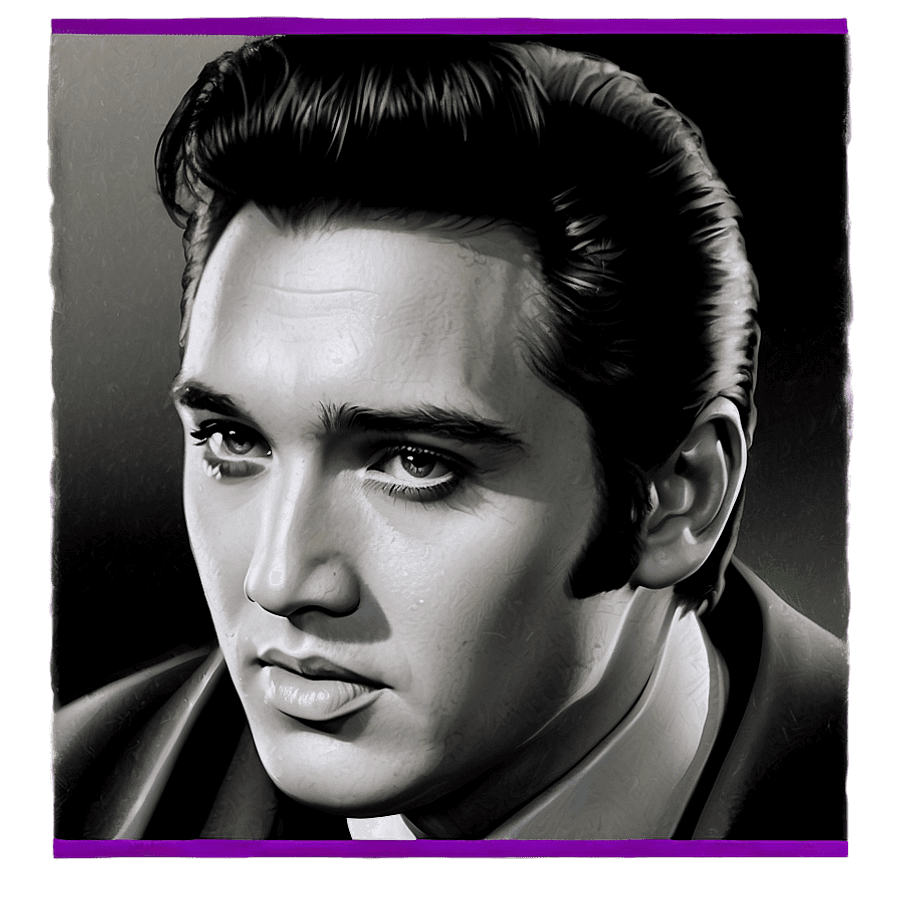Elvis Presley Portrait PNG 06202024