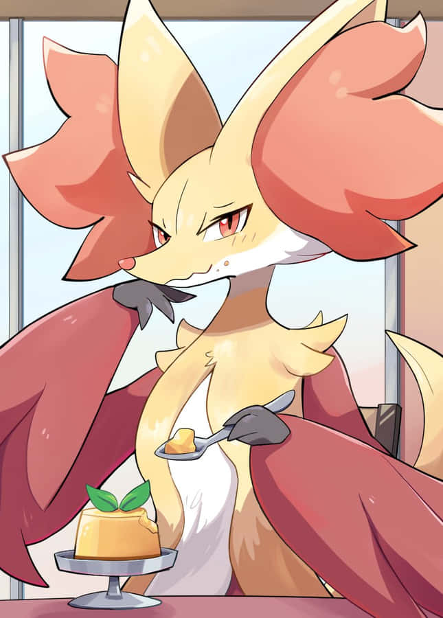 Delphox che Gusta un Dessert